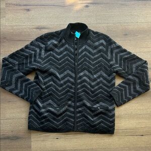 Mercer and Madison Wool Black Chevron Sweater ! Large